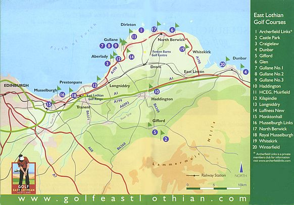 Local Golf Courses North Berwick Golf Lodge Bed Breakfast